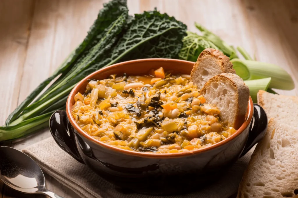 Foto di zuppa realizzata con gli scarti