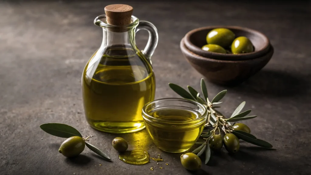 Boccetta di olio d'oliva.