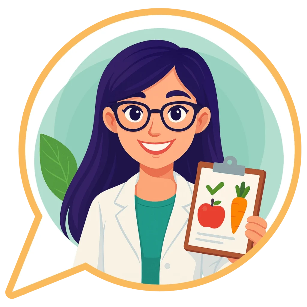 icona stile cartoon di una dottoressa che rappresenta nutricoach Aboca Life