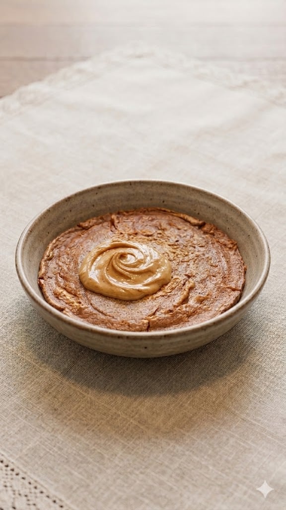 Mousse di nocciole e cioccolato in ciotola, dolce salutare per metabolismo.
