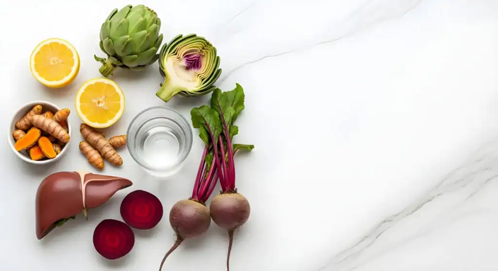 Alimenti naturali per il benessere metabolico e la salute del fegato.